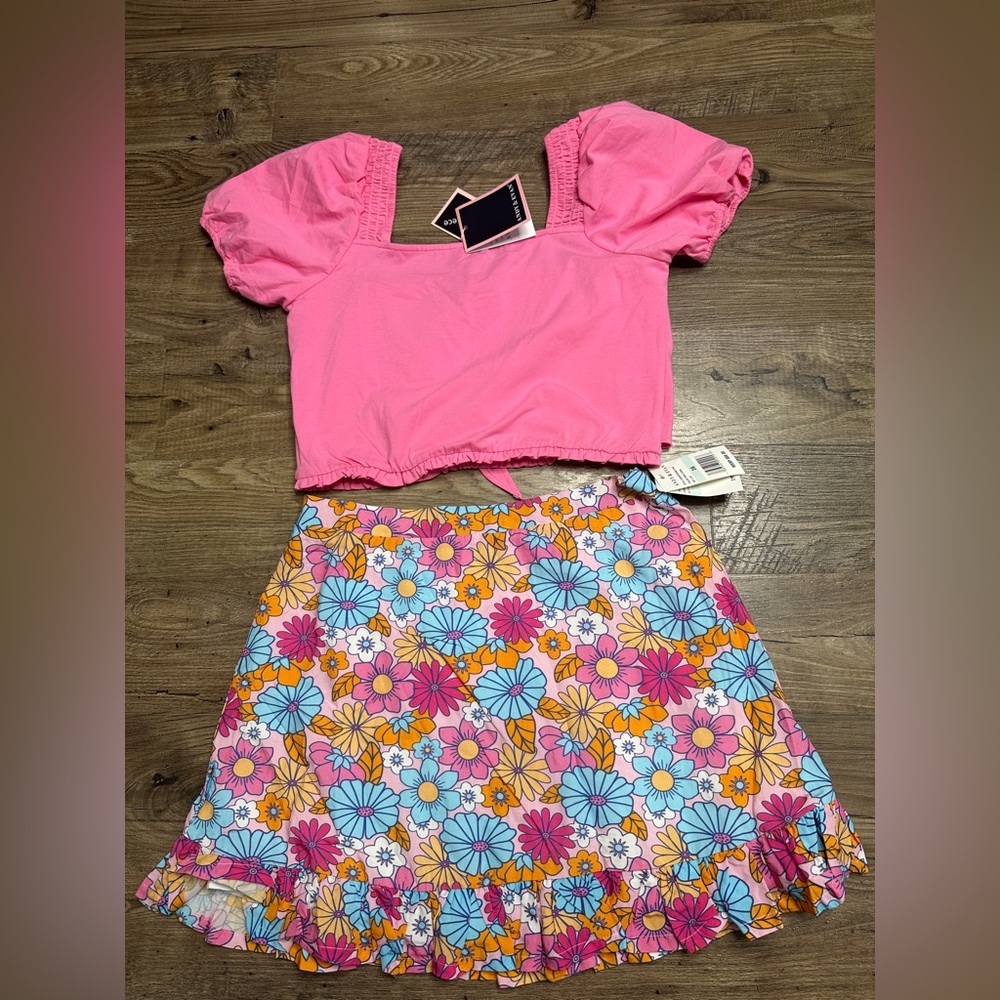 Andy & Evan® Pink Floral 2-Piece Set, Girls Size 16, New with Tags